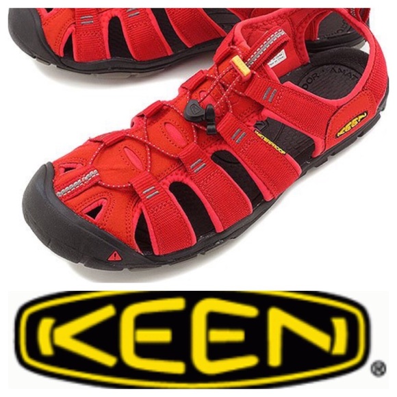 mens red water shoes